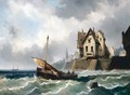 Fishing Boat Raising Sail - (after) Alfred Montague