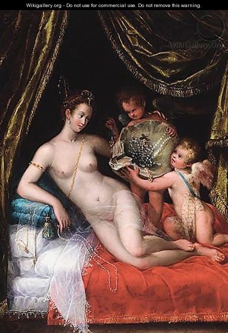 The Toilet Of Venus - (after) Dirck De Quade Van Ravesteyn