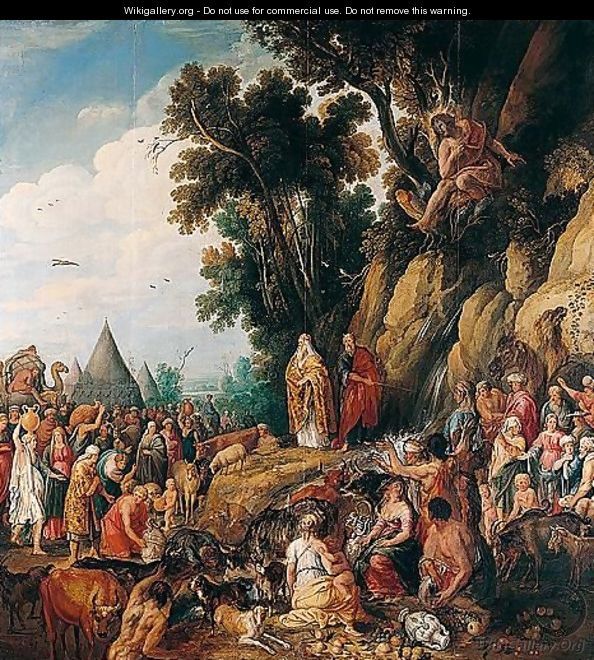 Moses Striking The Rock - Willem van, the Younger Nieulandt
