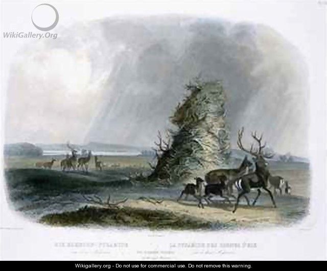 The Elkhorn Pyramid on the Upper Missouri - (after) Bodmer, Karl
