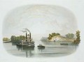 Cave-in-Rock, view on the Ohio - (after) Bodmer, Karl