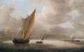 A Dutch Smalschip, A Frigate And Other Light Shipping In A Breeze - Hieronymus Van Diest