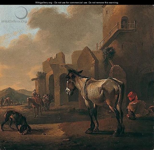 Italianate Landscape With A Donkey - Karel Dujardin