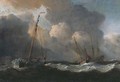 English fishing smacks at sea in a gale - Willem van de, the Younger Velde