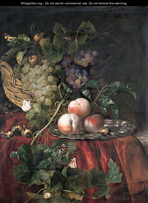Grapes in a basket - Willem Van Aelst
