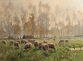 A shepherd and flock - Willem II Steelink