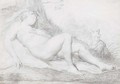 A sleeping nymph watched by a satyr - Willem van Mieris