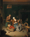 A peasant family in a cottage interior - Willem van Mieris