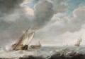 Smalschepen offshore as a storm approaches - Willem van Diest