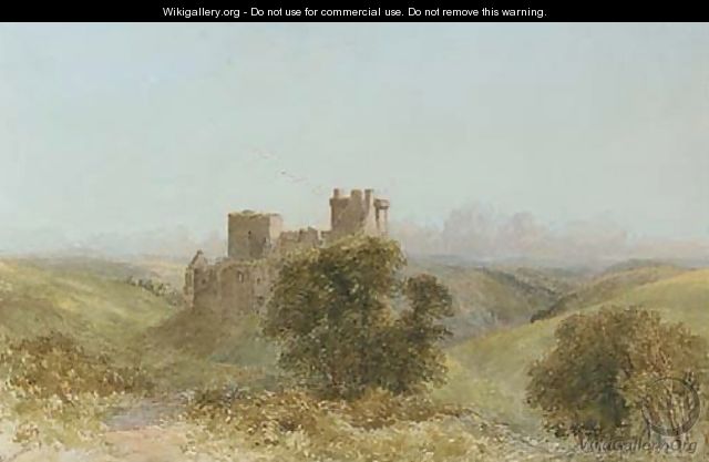 A ruined castle in a landscape - William James Bennett
