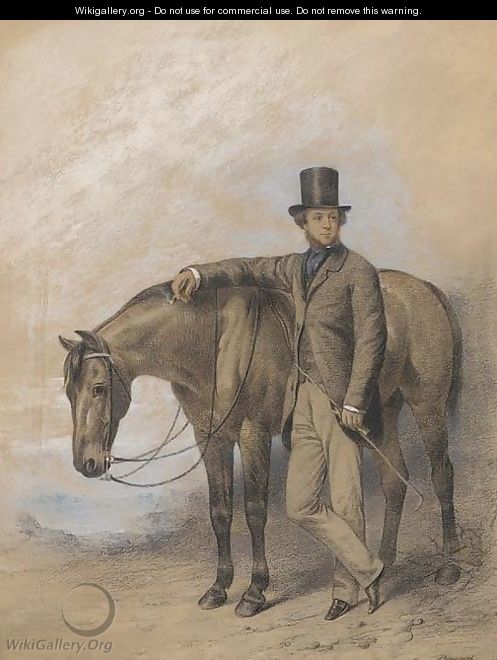 A gentleman with his horse - William Barraud