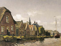 Houses along a canal - Willem Bastiaan Tholen