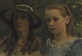 A double portrait of the daughters of Floris Arntzenius - Willem Bastiaan Tholen