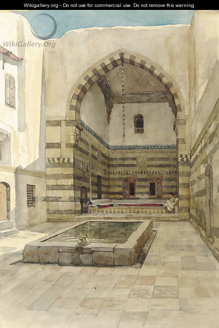 The courtyard of Maison St. Jean in Damascus - Willem De Famars Testas