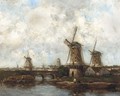 Windmills near Dordrecht - Willem Cornelis Rip