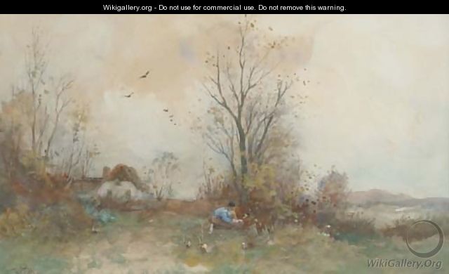 Gathering wood - Willem Cornelis Rip