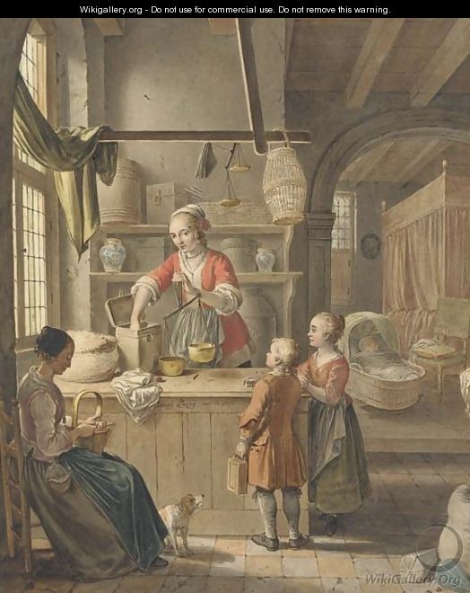 At the tea merchants - Willem Joseph Laquy