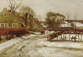 A village in winter - Willem Hendrik Eickelberg