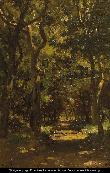 A wooded lane, Texel - Willem Roelofs