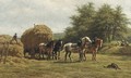 Late summer loading the hay-cart - Willem Carel Nakken