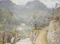 A hillside road, Majorca - Walter McAdam