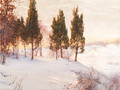 Sunlit reflections in winter - Walter Launt Palmer