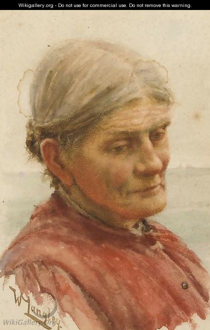 Portrait of a fisherwoman - Walter Langley