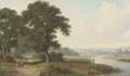 Children resting by a riverside path - William Heath
