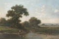 Boys fishing by a stream - William Heath