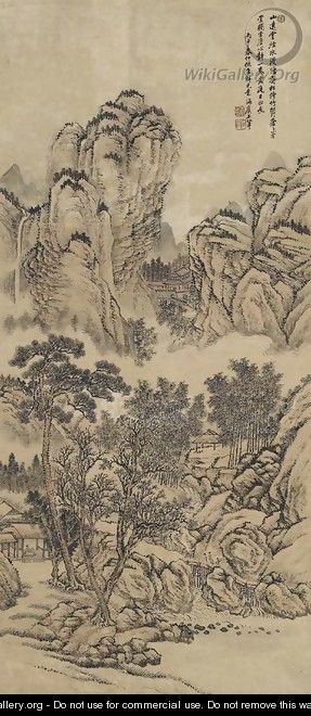Landscape After Tang Yin - Hui Wang