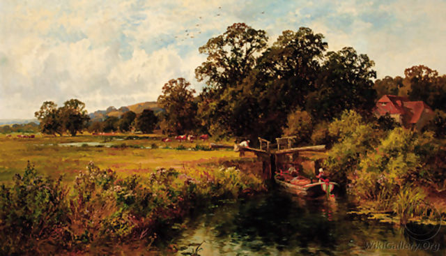 Fittleworth Lock on the Rother, Sussex - Walter Wallor Caffyn