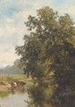 Cattle watering on the River Mole, Surrey - Walter Wallor Caffyn