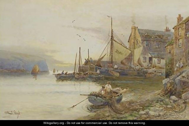 Fishing boats in the harbour at Polperro - Walker Stuart Lloyd