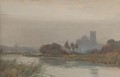 The cathedral at Ely enshrouded in mist - Wilfred Williams Ball