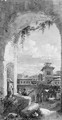A view of the Roman Forum, seen through an arch - Victor Jean Nicolle