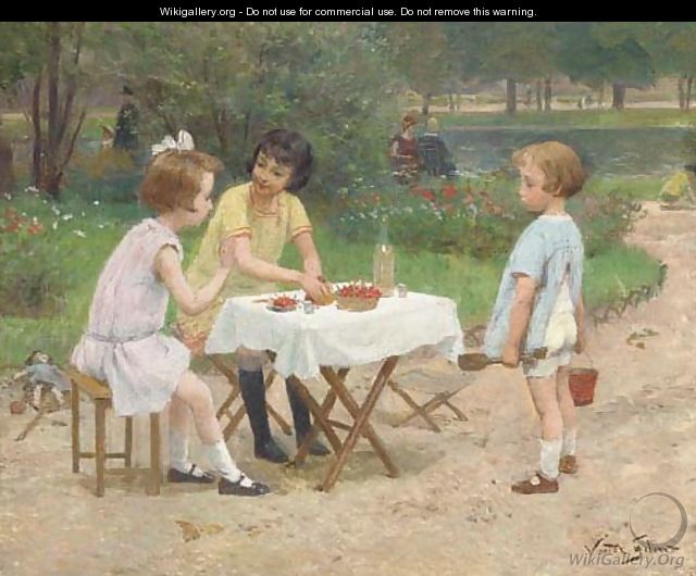 Playtime in the park - Victor-Gabriel Gilbert