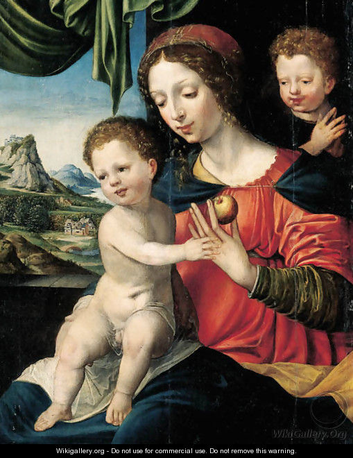 The Virgin and Child with the Infant Saint John the Baptist - Vincent Sellaer