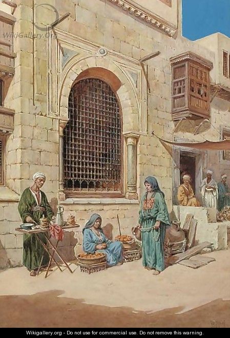 Arab street vendors - Vittorio Rappini
