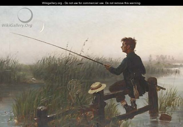 Fishing at twilight - Walter-Dendy Sadler
