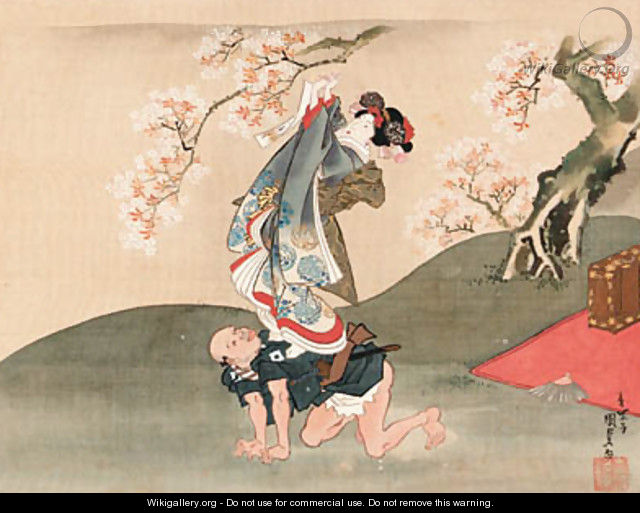 Beauties in spring and autumn - Utagawa Kunisada