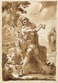 The Baptist in the Desert pointing to Christ - Ubaldo Gandolfi
