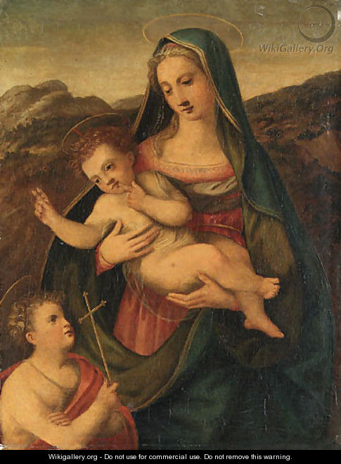 The Madonna and Child with the infant Saint John the Baptist - Tuscan School