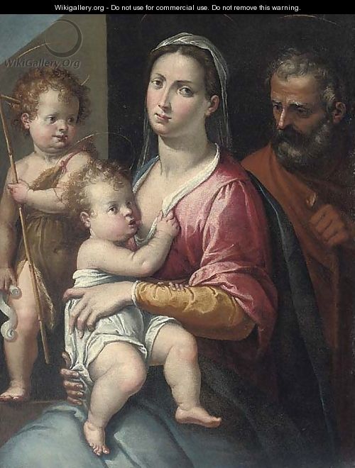 The Holy Family with the Infant Saint John the Baptist - Tuscan School