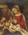 The Holy Family with Saint John the Baptist - Venetian School