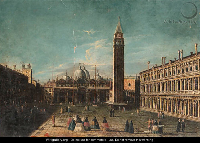 The Piazza San Marco, Venice - Venetian School