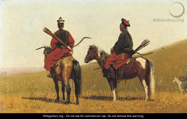 Two Chinese horsemen on the steppe - Vasili Vasilyevich Vereshchagin