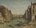 The Grand Canal, Venice, looking East from the Campo San Vio towards the Bacino - Venetian School