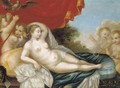 Venus reclining with putti - Venetian School