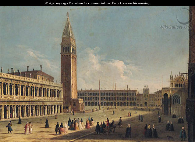 The Piazzetta, Venice, looking North, towards the Piazza San Marco - Venetian School