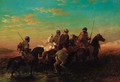 Arab horsemen - Victor Pierre Huguet